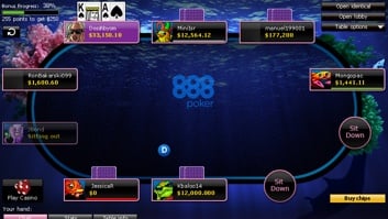 888 poker betting
